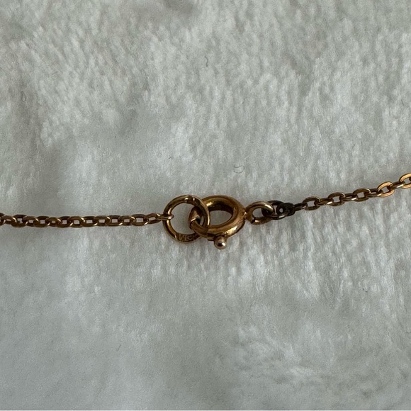 Antique Victorian 14k Yellow Gold Pearl & Pink Topaz LAVALIER Necklace Pendant - Picture 5 of 6